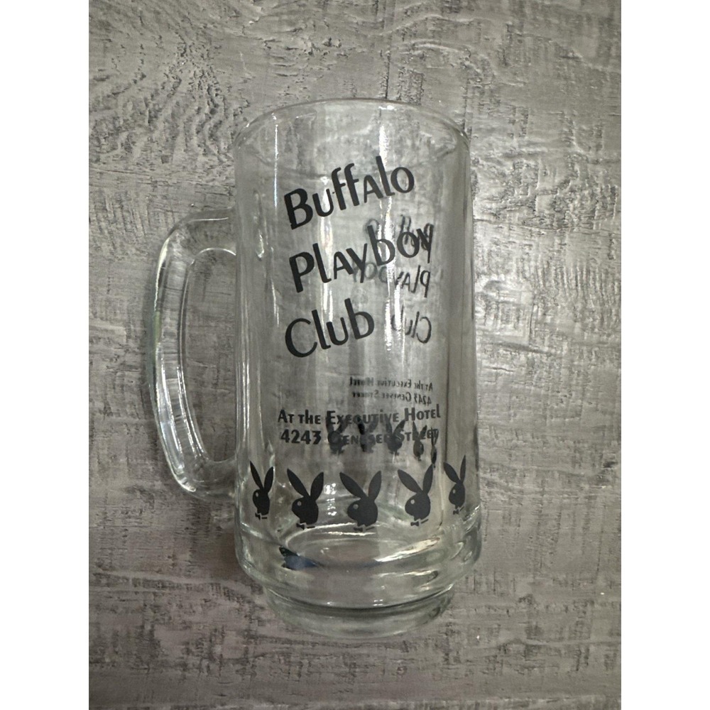 Vintage Buffalo Playboy‎ Club Beer Mug Glass Stein 1960s Executive Hotel
